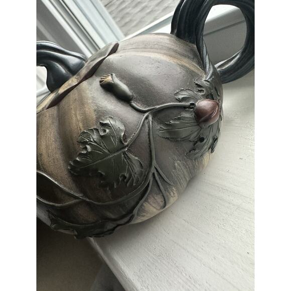 Zisha teapot Clay Pumpkin Gongfu Tea Pot Lady Bug Brown Handmade Yixing 5.5x3” - Picture 8 of 16